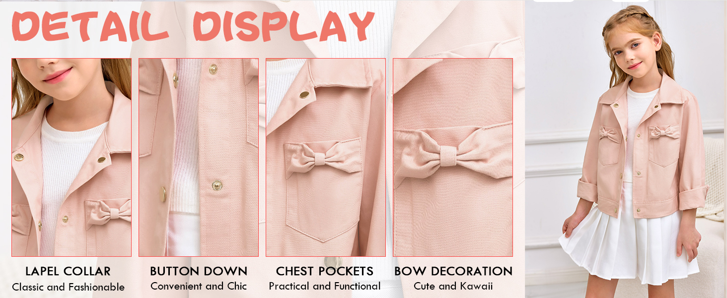 Chaquetas de botones para niñas