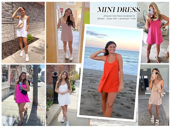 Amazon.com: Zhiyouni Women's Summer Sleeveless Mini Dress V