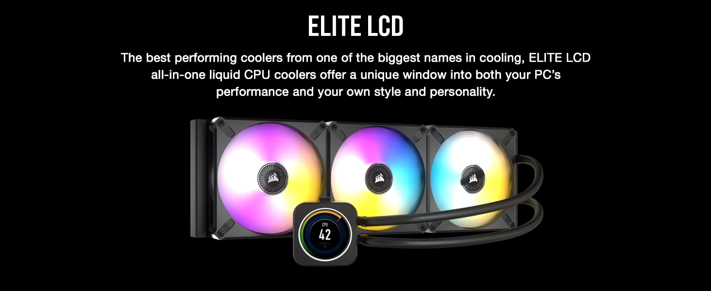 all-in-one liquid CPU coolers;ELITE LCD