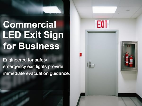 Gruenlich LED Exit Sign, Emergency Light with Double Face