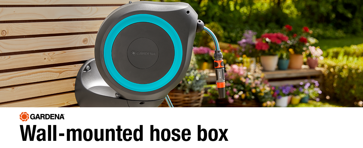 Wall-mounted hose box