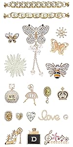 gold shoe charms