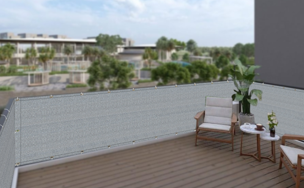 lanmont Balcony Privacy Screen Fence, 3×16ft Patio Privacy