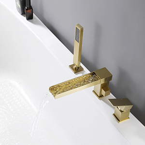 bathtub faucet gold finish