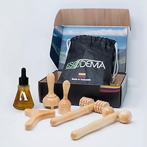 Maderotherapie set skincare gesichtsmassagegerät gesichtsroller mit bio oil arganöl