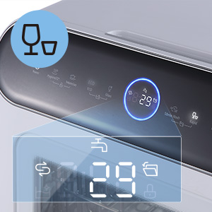 Masina de spalat vase COMFEE Mini Plus TD305-W, 3 seturi, 7 program, Touch Control, LED Display, Delay Start, Alb, Clasa F 4 Ciclu rapid de 29 de minute