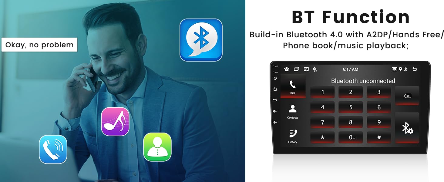 Car Radio Touch Screen in Dash Head Unit 