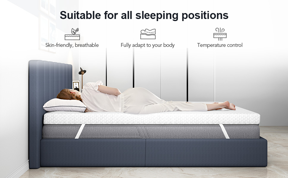 Queen Mattress Topper, Avenco Memory Foam Mattress Topper