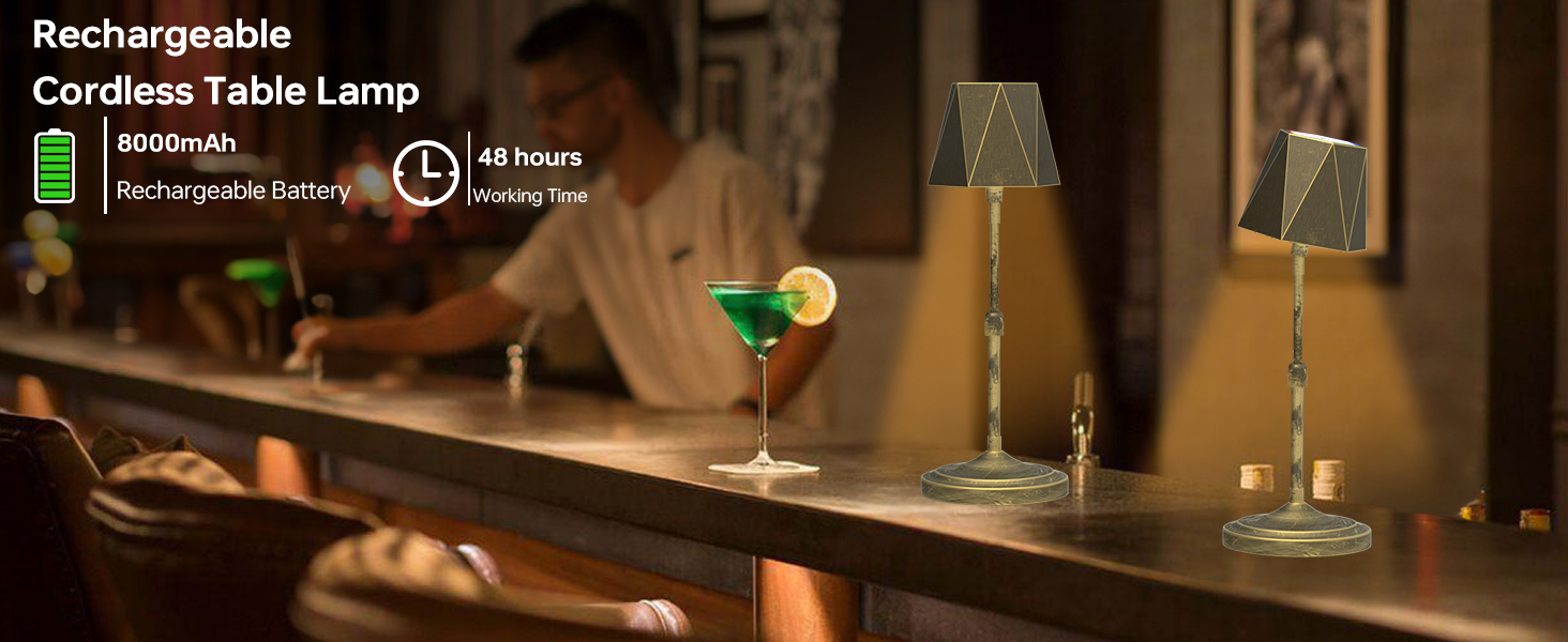 8000mAh Rechargeable Table Lamp