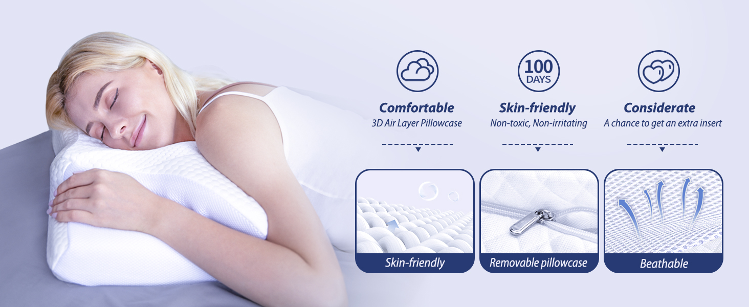 SAHEYER Cervical Pillow for Neck Reduce Pressure, Neck