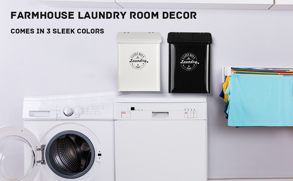 Lint Bin for Laundry Room Organization and Storage
