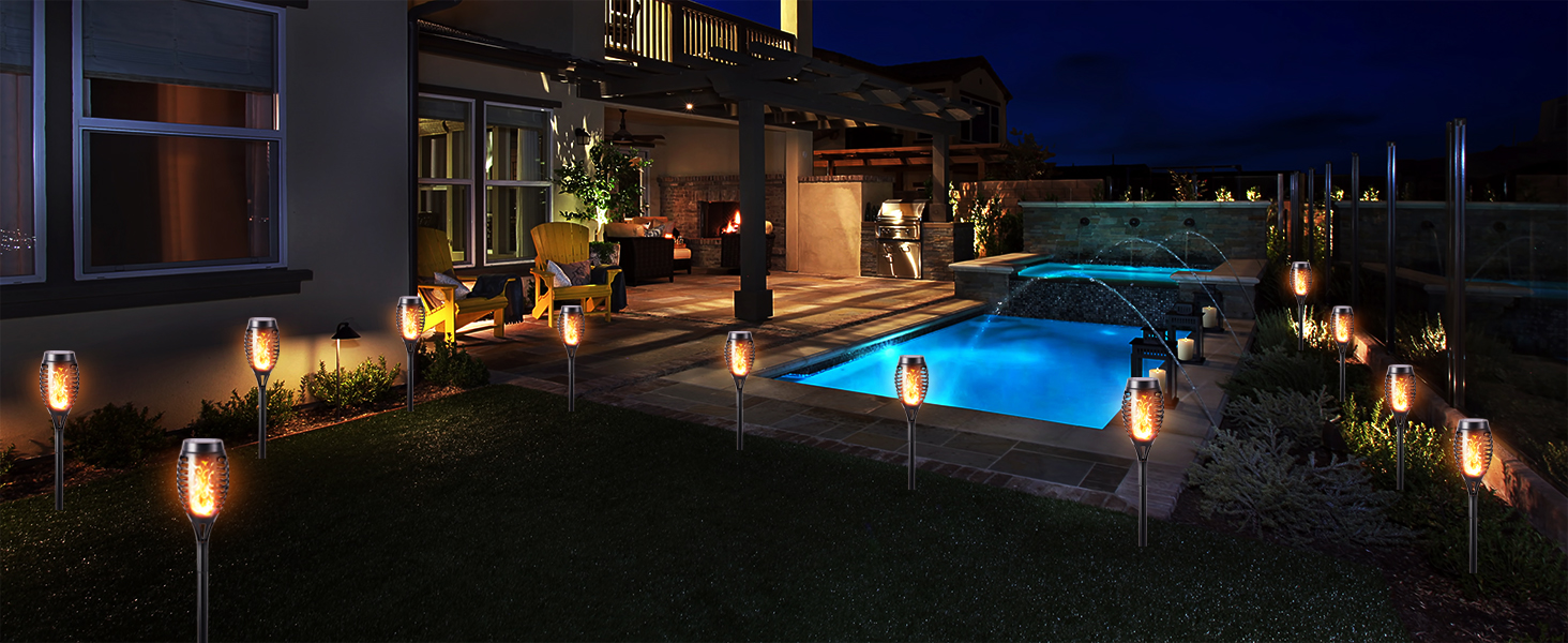 Solar Torch Lights for Pool