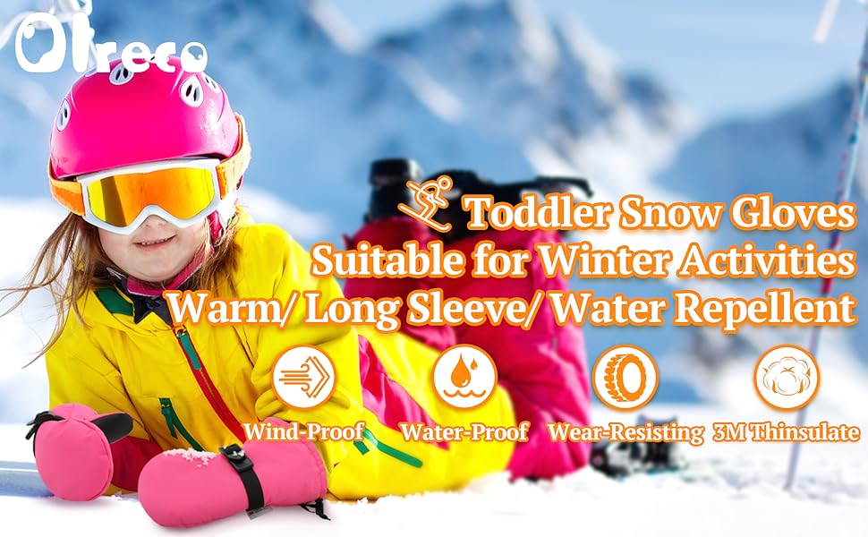Toddler Mittens Waterproof Toddler Gloves Toddler Snow Gloves for Kids