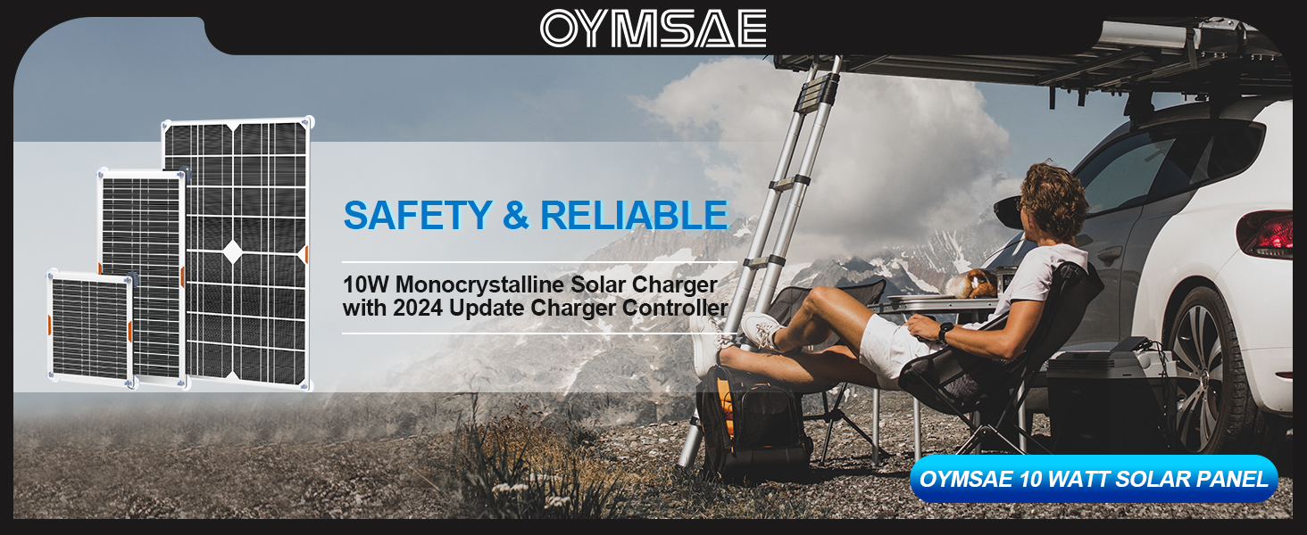 10W Solar Car Battery Charger Portable 12V Trickle Battery Charger