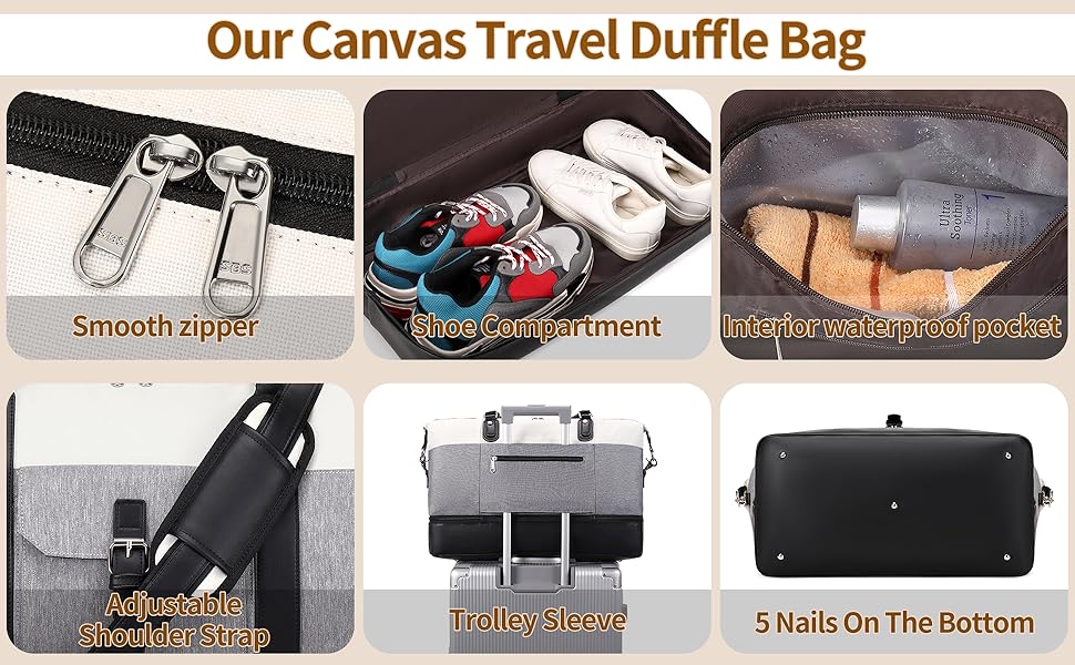 weekender bag for women gray