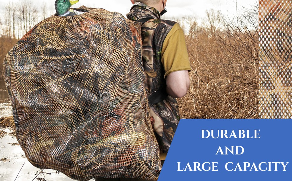 VicBre 2 Pack Mesh Decoy Bags with Shoulder Strap,Duck
