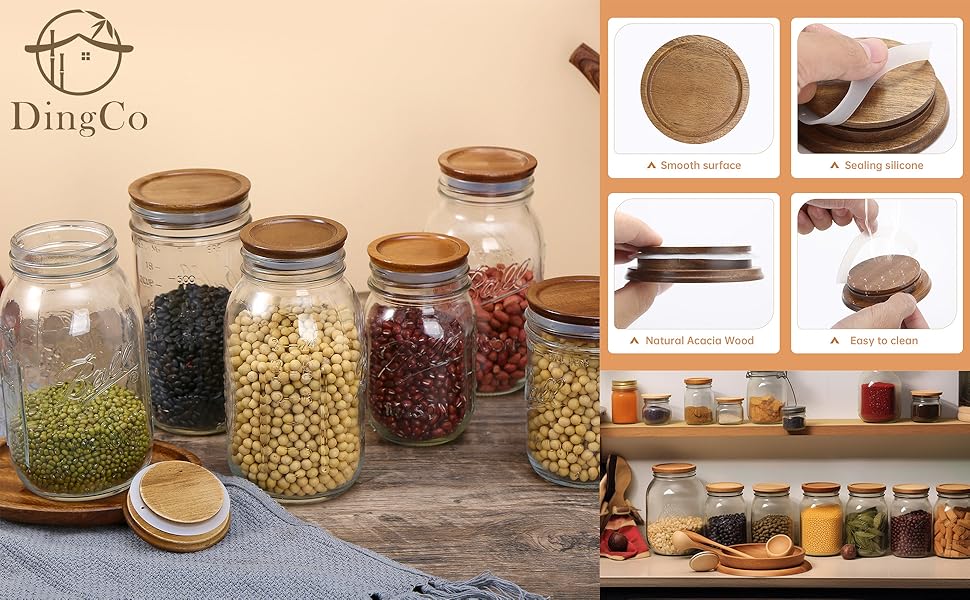 12 Pack Regular Mouth Mason Jar Lids, Reusable Canning Lids