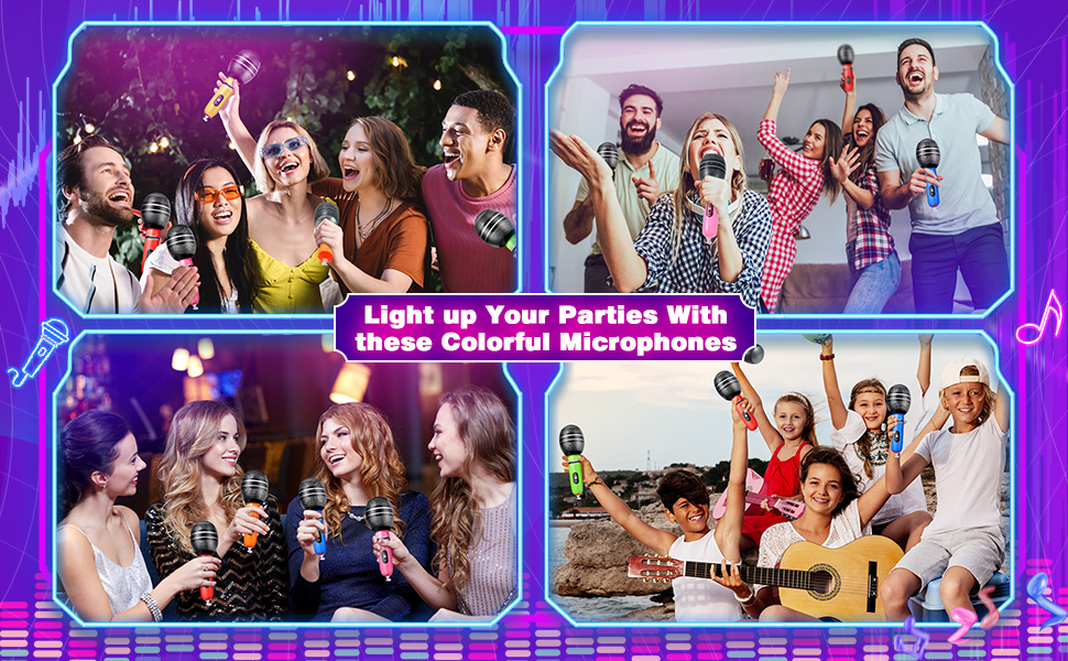 Zhanmai Inflatable Microphones Blow up Microphone Assorted