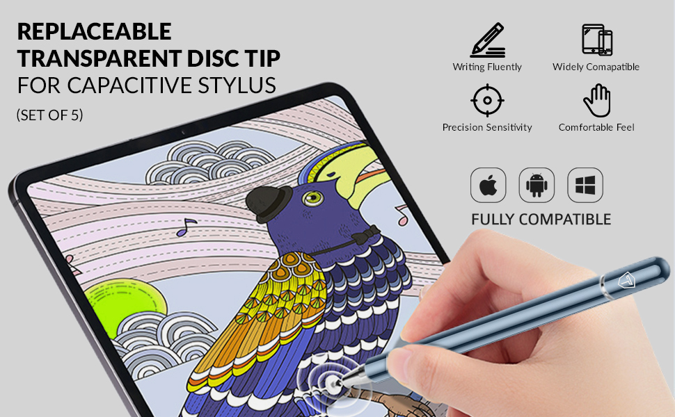 New Year Sale Tukzer Universal Replacement Disc Tips For Capacitive Stylus... 10 1
