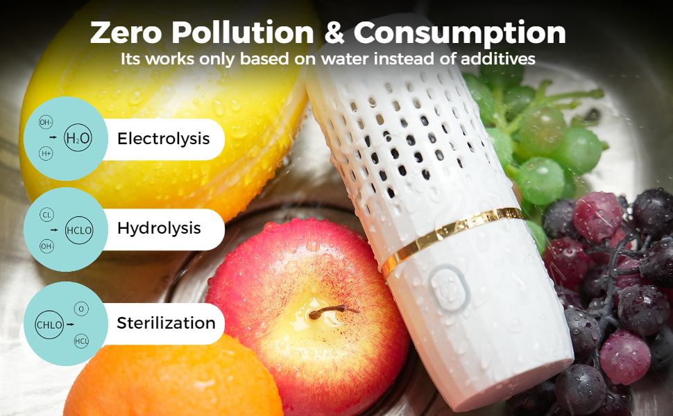 Homaisson 5.9'' Automatic Fruit Vegetable Purifier to Remove Pesticide Residue, Food