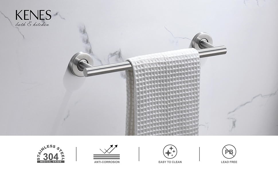 KENES Toallero, toallero de baño o cocina SUS 304 de acero ...