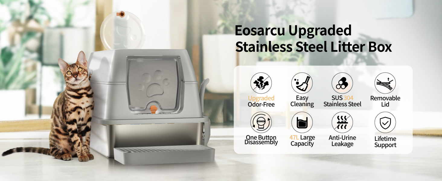 stainless steel litter box