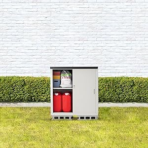 グリーンライフ 物置 収納庫 屋外 小型【日本製】棚板1枚・鍵付きHS-92 Amazon.co.jp: グリーンライフ 物置 収納庫 屋外 小型【日本製