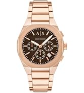 Armani Exchange Orologio da uomo, Movimento cronografo al quarzo e cassa da 42 mm con cinturino i...