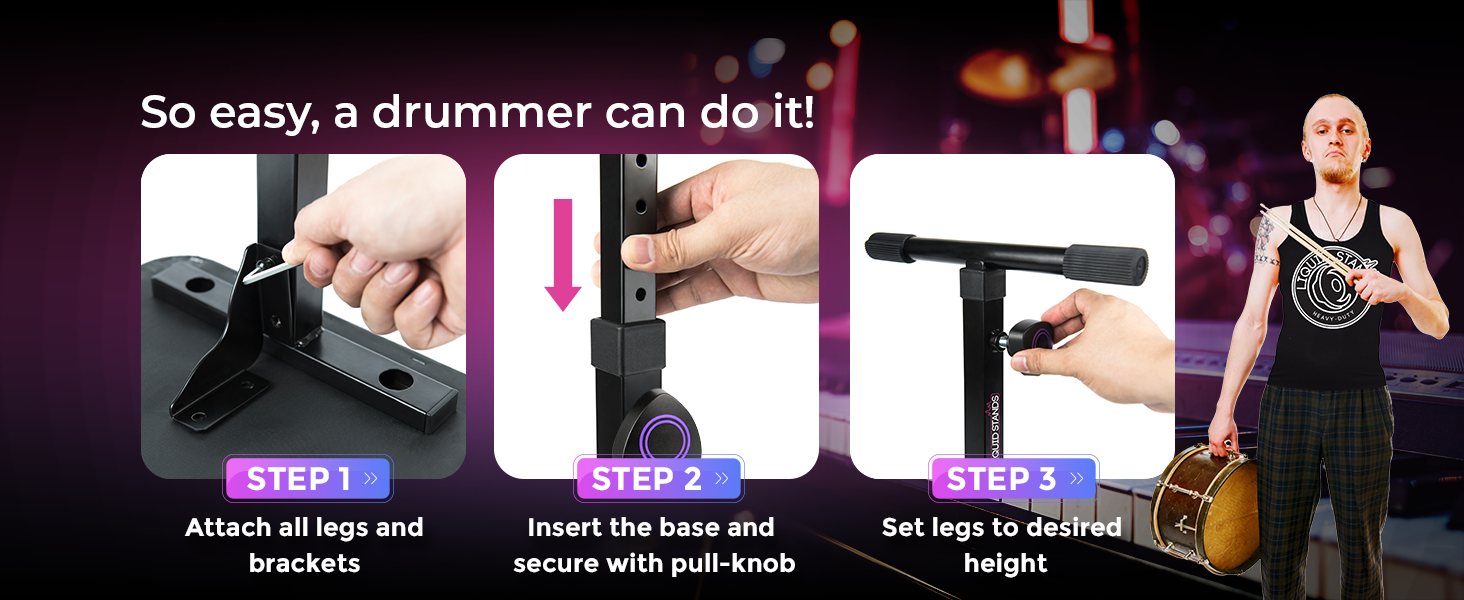 Liquid Stands Piano Keyboard Stand and Bench Set Portable Heavy Duty Music Stand