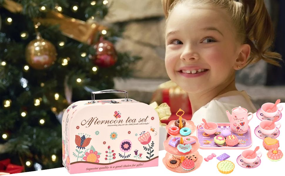 Charmspal Toddler Tea Party Set for Girls Kids Kitchen