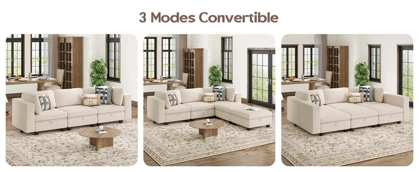 AYEASY Oversized Modular Sectional Sofa with Storage