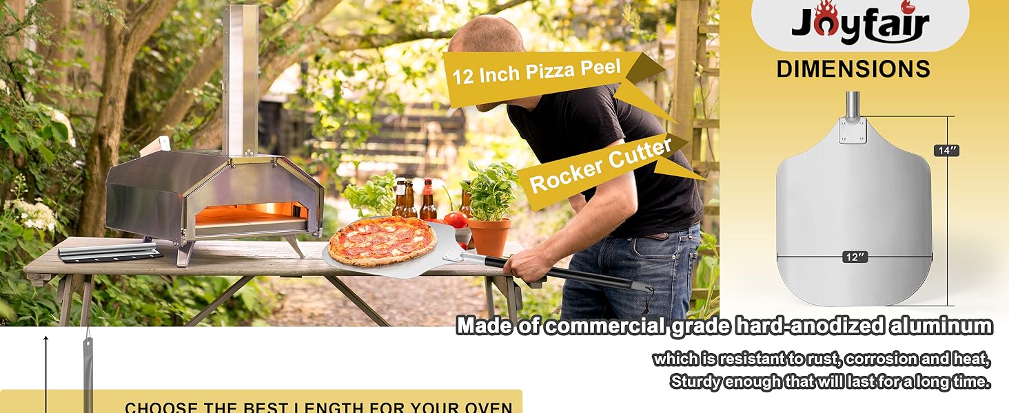 12 Inch pizza Peel Aluminum Pizzas Spatula