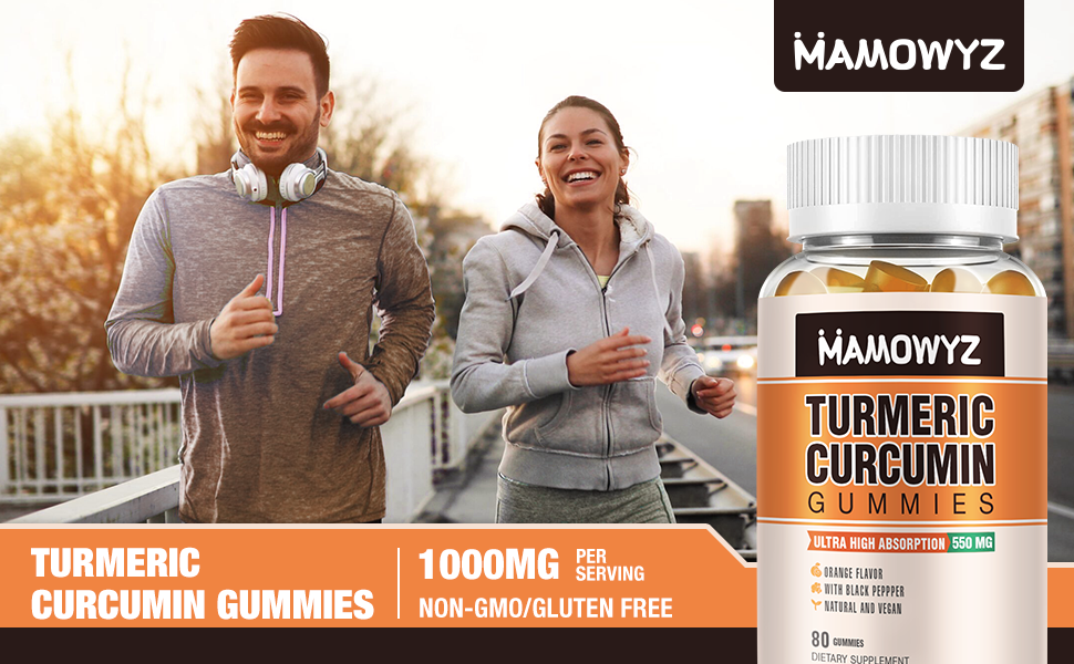Turmeric Curcumin with Ginger & Black Pepper 240 Gummies