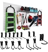 FRAYSCENT Slatwall Panel 4'x8' with 15 Accessories Garage Tool Organizer Wall Mount PVC Panels fo...