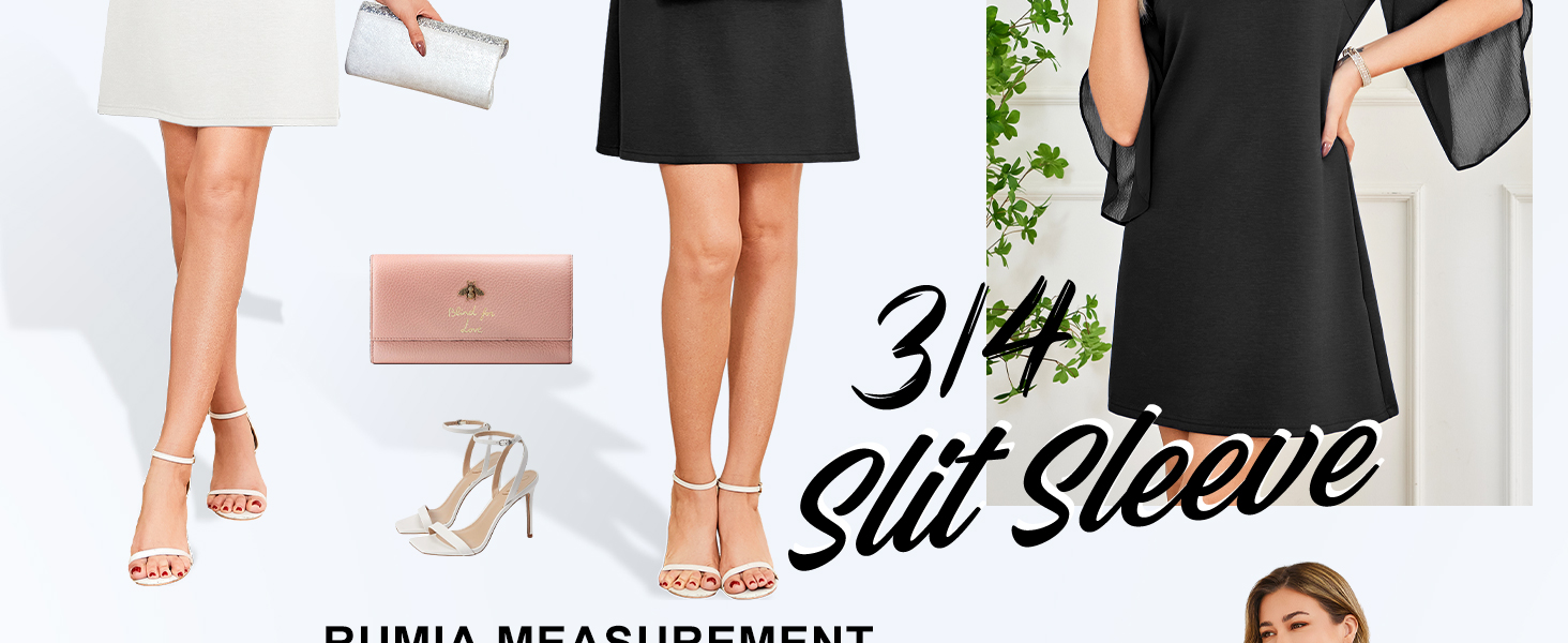 3/4 sleeve dress