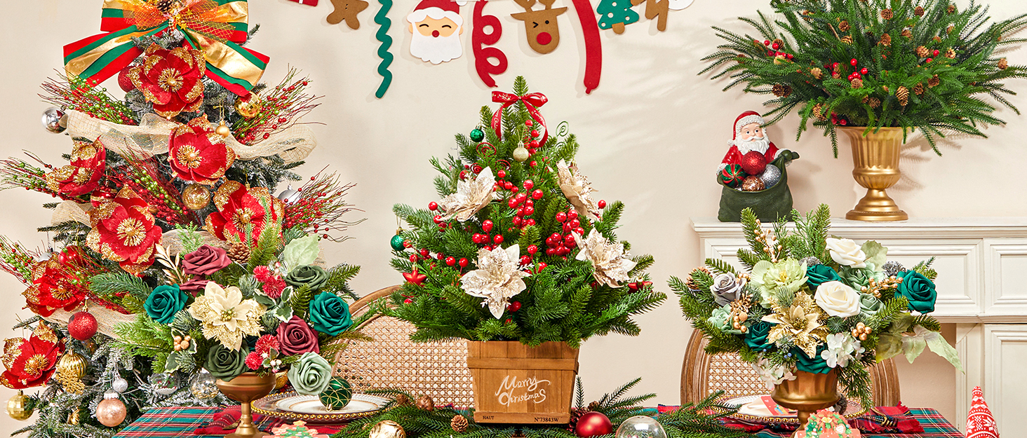 Serwalin 32 PCS Christmas Tree Picks Filler,Artificial