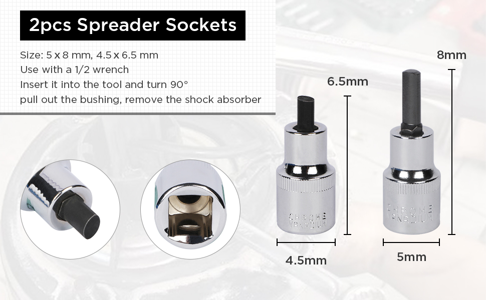 MR CARTOOL 9PCS Shock Absorber Tool Set, Strut Nut Wrench