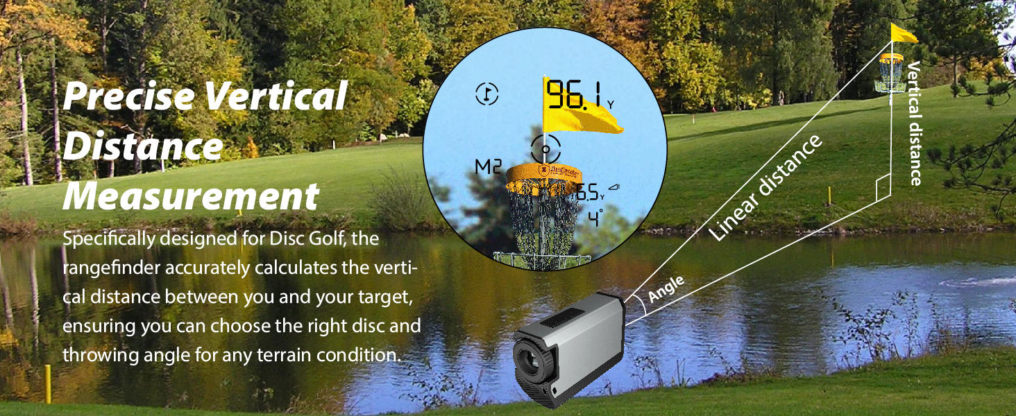 Vertical Distance and Flag Lock for Disc Golf