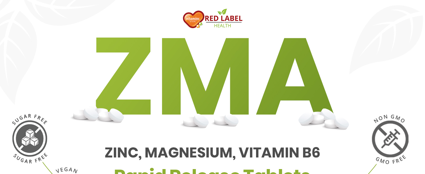 ZMA Supplements for Men & Women, Pack of 100 Tablets (3+ Months Supply