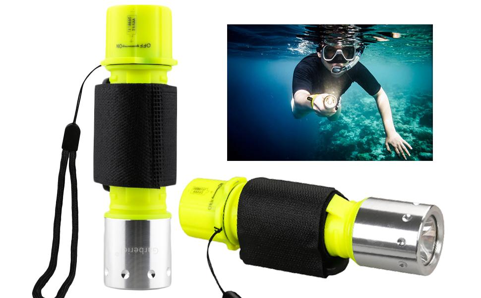 Garberiel 2 Pack Scuba Diving Flashlight Super Bright Dive Light 3
