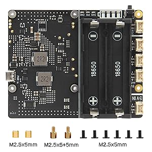 Amazon.co.jp: Geekworm Raspberry Pi 5 UPS 電源管理拡張ボード