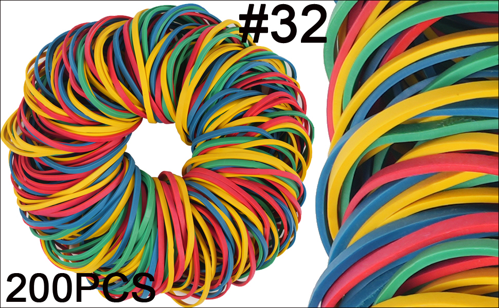 AMUU Rubber Bands 34 colors rubber band About 200pcs