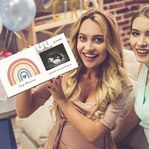 Rainbow Baby Sonogram Picture Frame