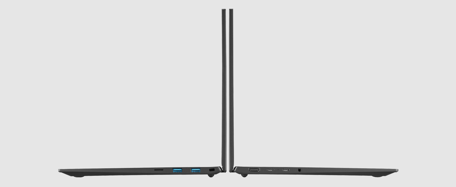 image montrant les différents ports du lg gram