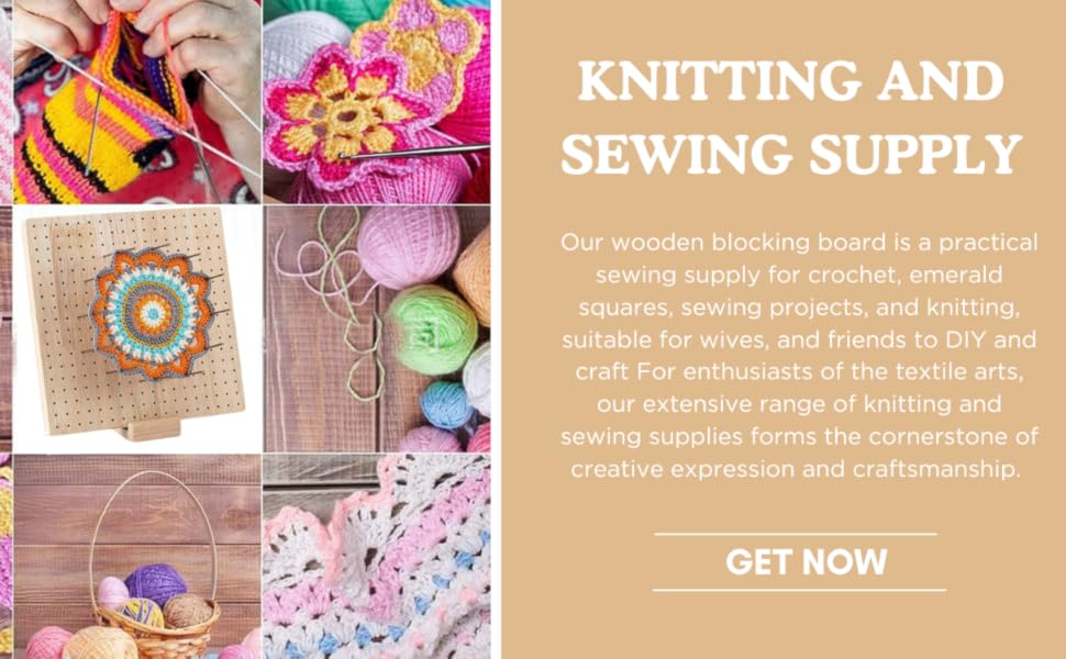 NEXMAR Ultimate Crochet Blocking Board and Pins Set Including 12 Yarn