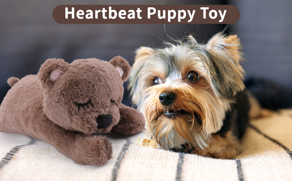 EMore Puppy Toy with Heartbeat, Puppies Separation Anxiety Dog Toy