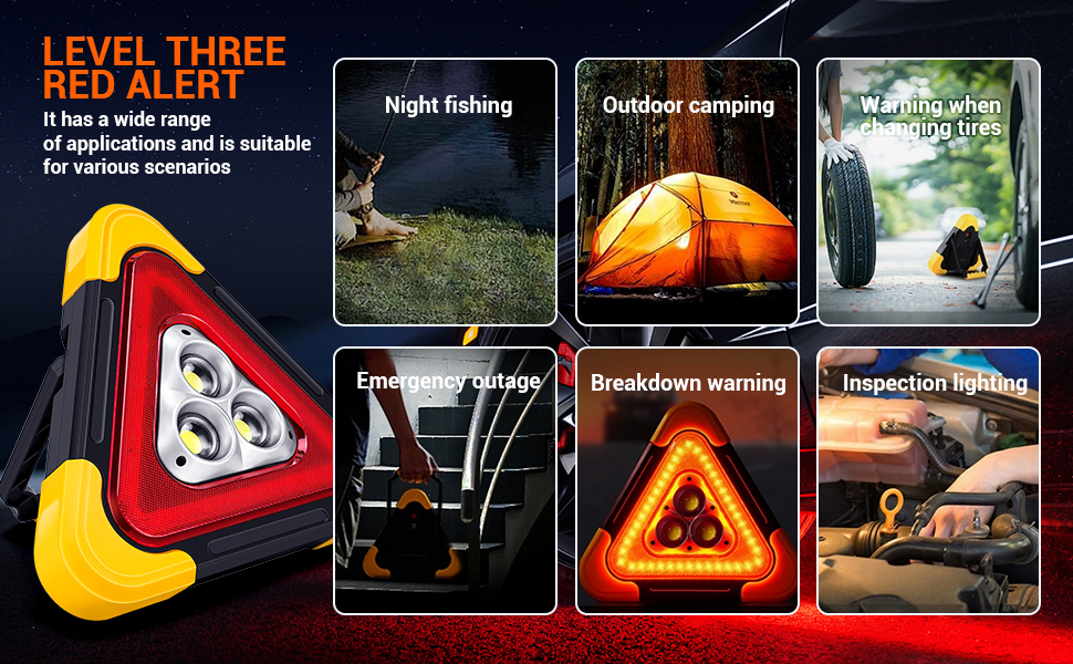 Kwak's Reflective Triangles for Vehicle Breakdowns LED