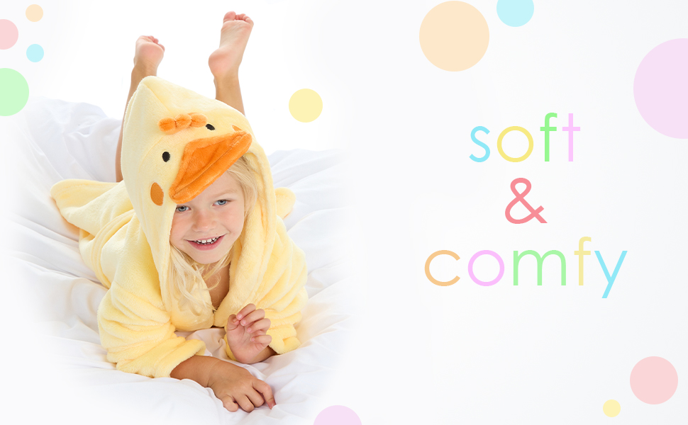 metzuyan.ltd girls boys unisex dressing gown animals hood plush fleece robe loungewear nightwear UK