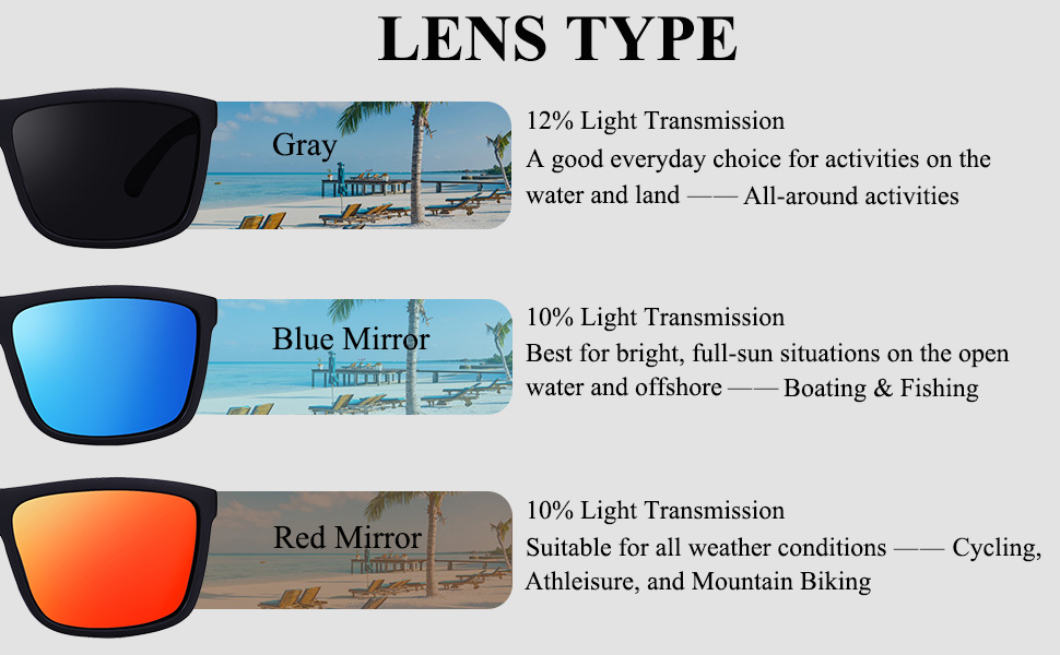 Arjien Polarized Sunglasses for Men UV Protection Square