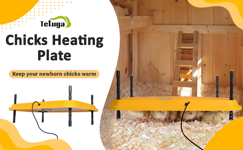 Tetuga Chick Brooder Heating PlateChicken Brooder Heater for Chicks with